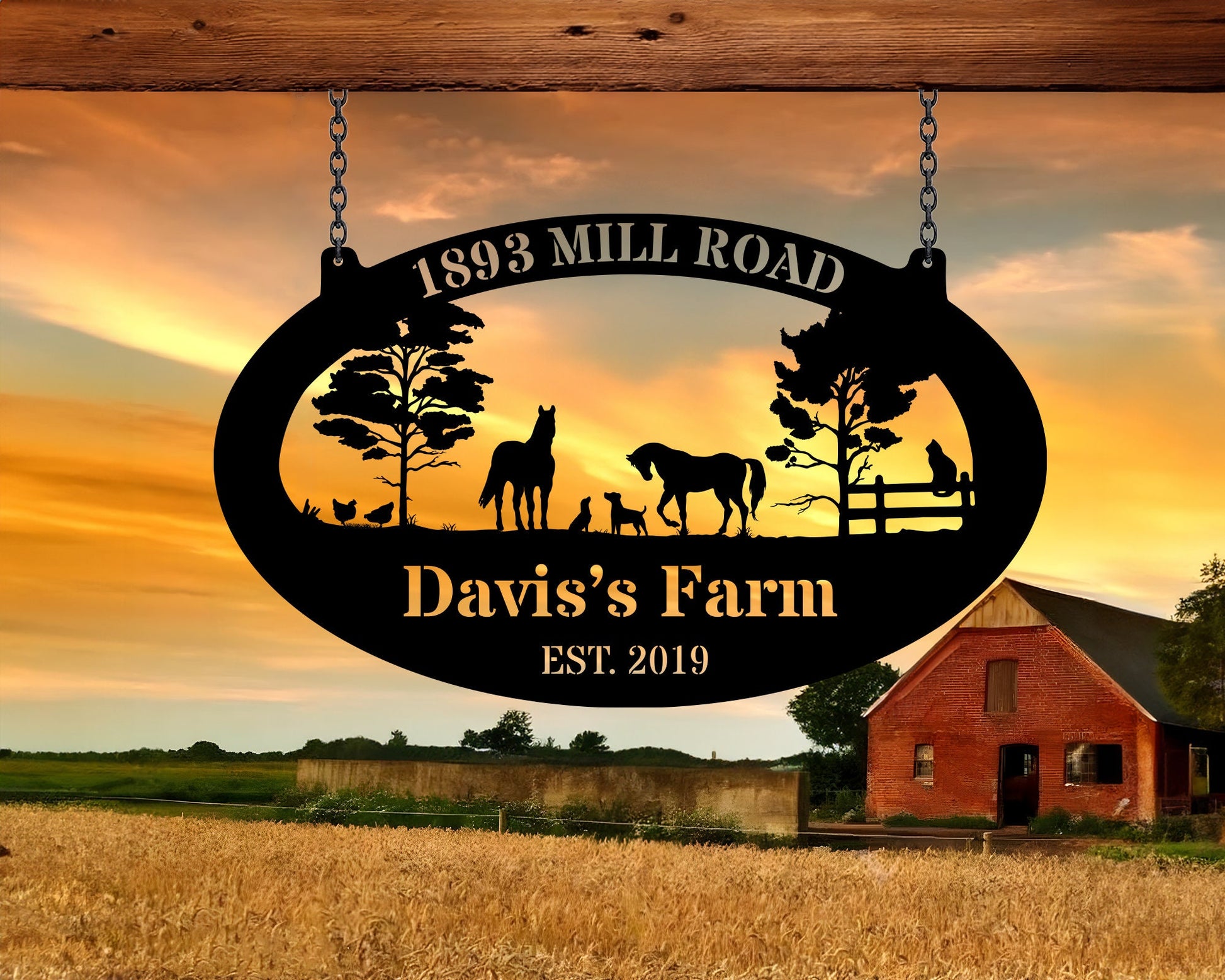 Custom Metal Farm Sign Name Sign, Metal Barn Sign, Large metal name sign, Ranch metal sign,Farm metal sign, Farmhouse Decor, Gift For Farmer
