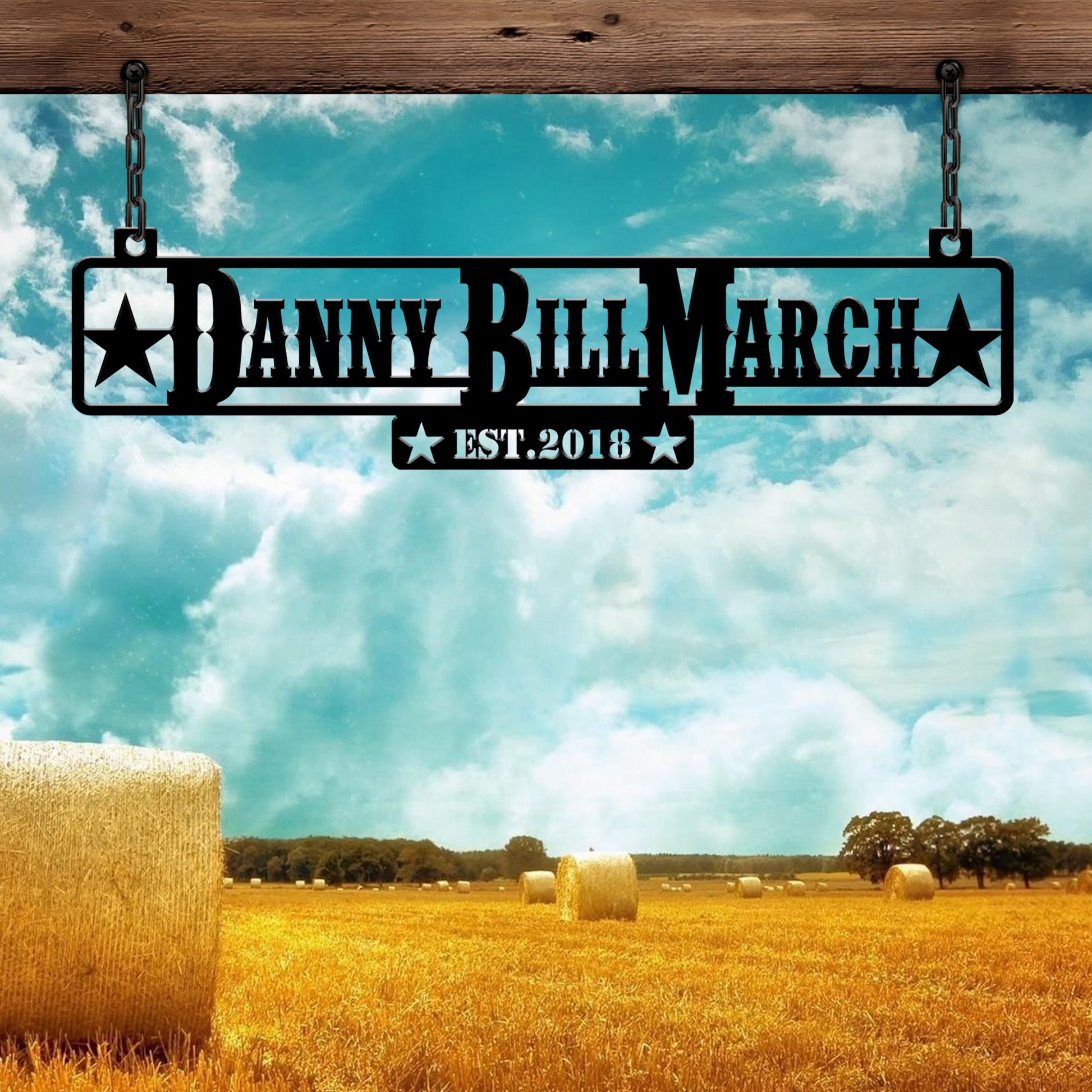 Personalized Metal Farm Entrance Sign, Custom Ranch Metal Sign, Large Family Name Sign, Established Sign,Barn Decor,Family Name Plaque Gift
