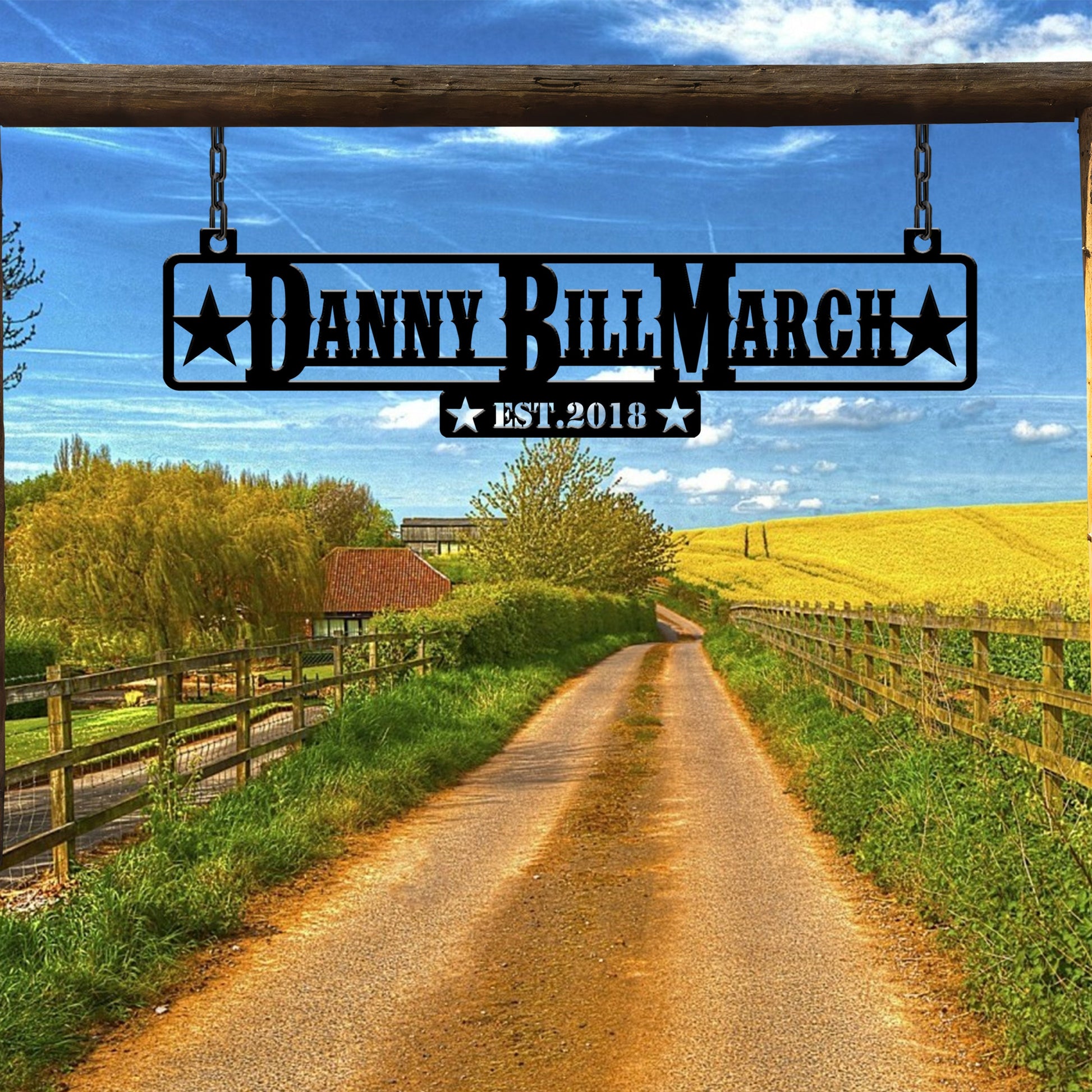 Personalized Metal Farm Entrance Sign, Custom Ranch Metal Sign, Large Family Name Sign, Established Sign,Barn Decor,Family Name Plaque Gift
