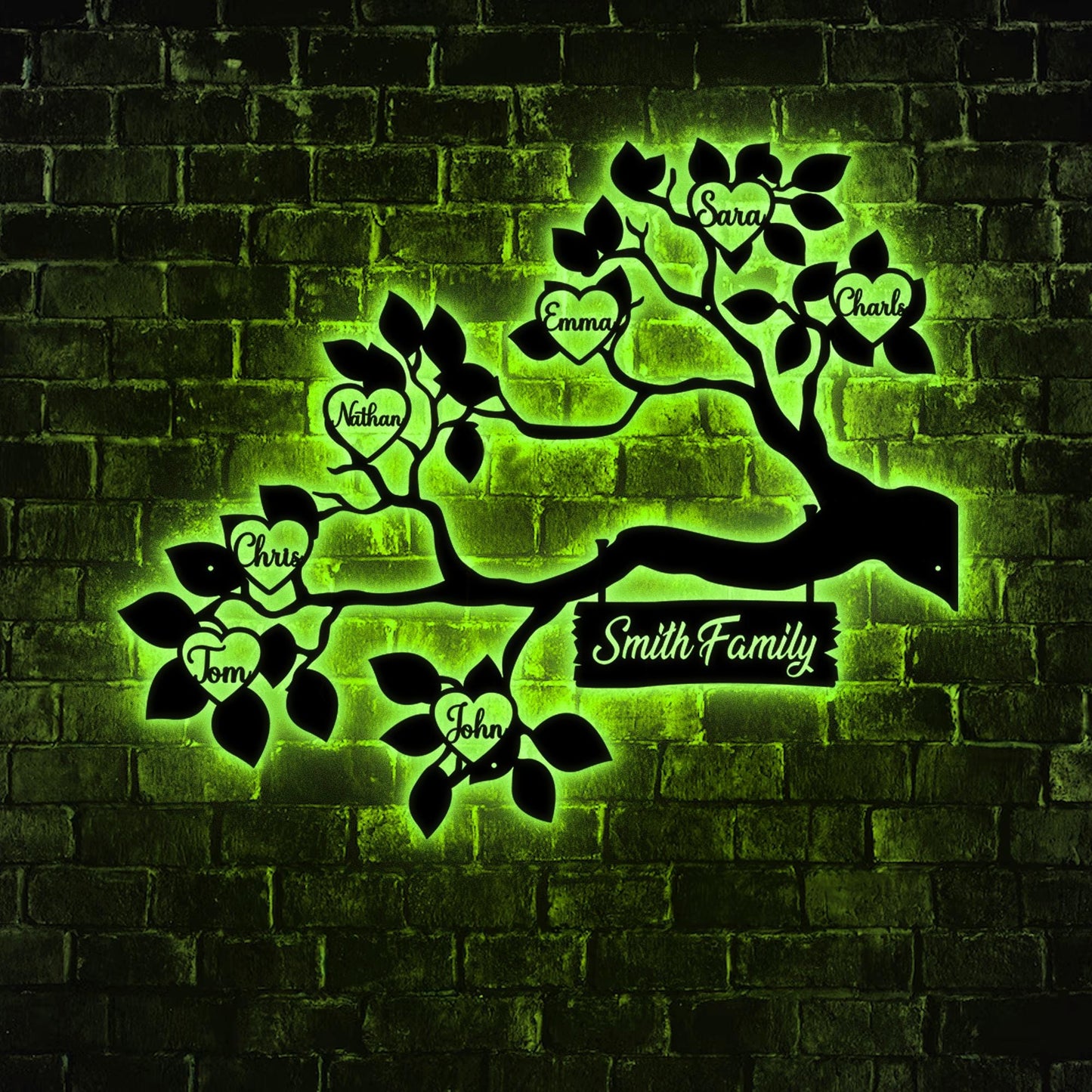 Custom Family Tree of Life Metal Sign - Personalized Family Names - Metal Wall Art Decor with Family Members - Anniversary Gift Family Gift.
