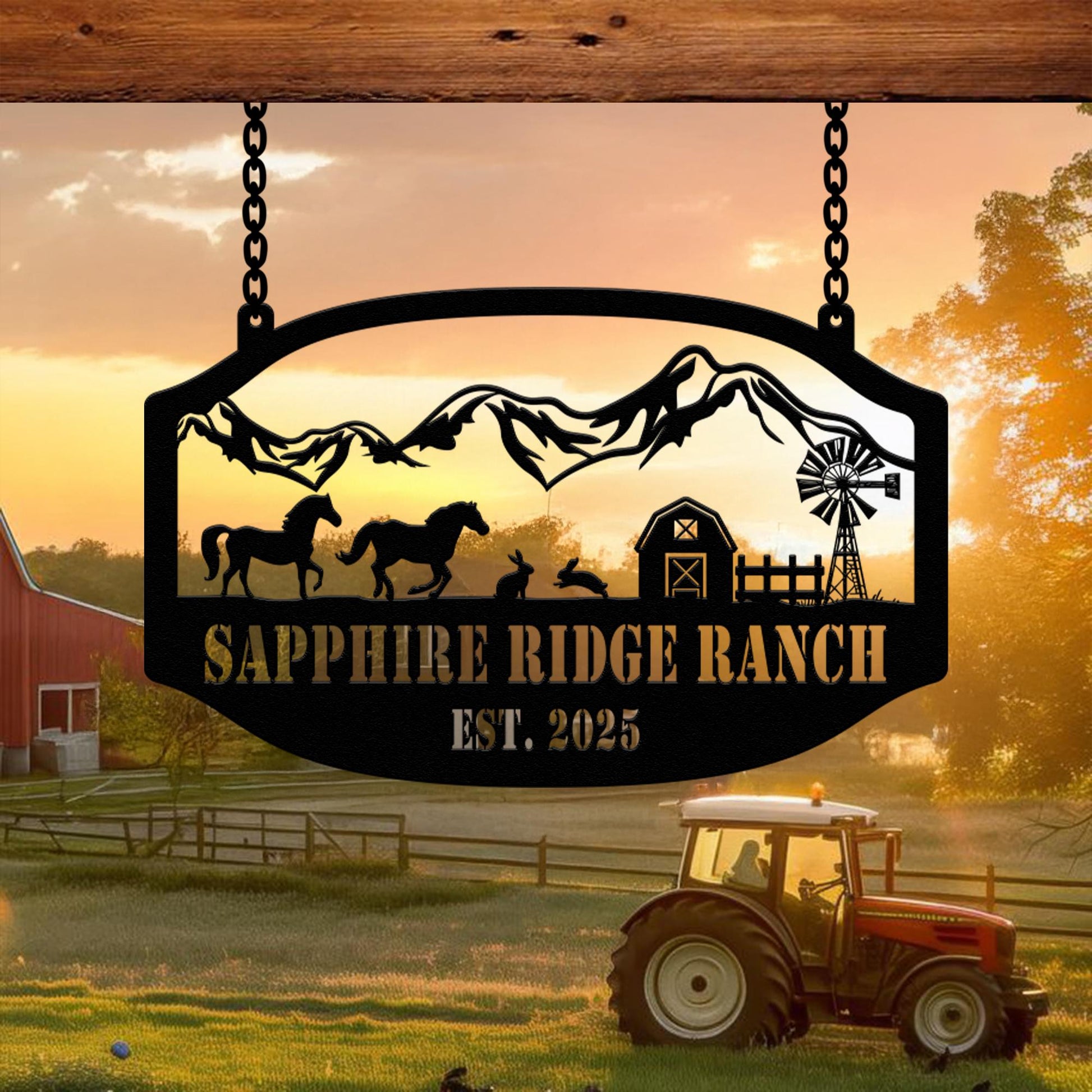 Personalized Metal Farm Sign, Custom Every Farm Sign, Large Farm Sign, Farmville Metal Sign, Farm Gate Sign, Farm Sign with all farm Pet.
