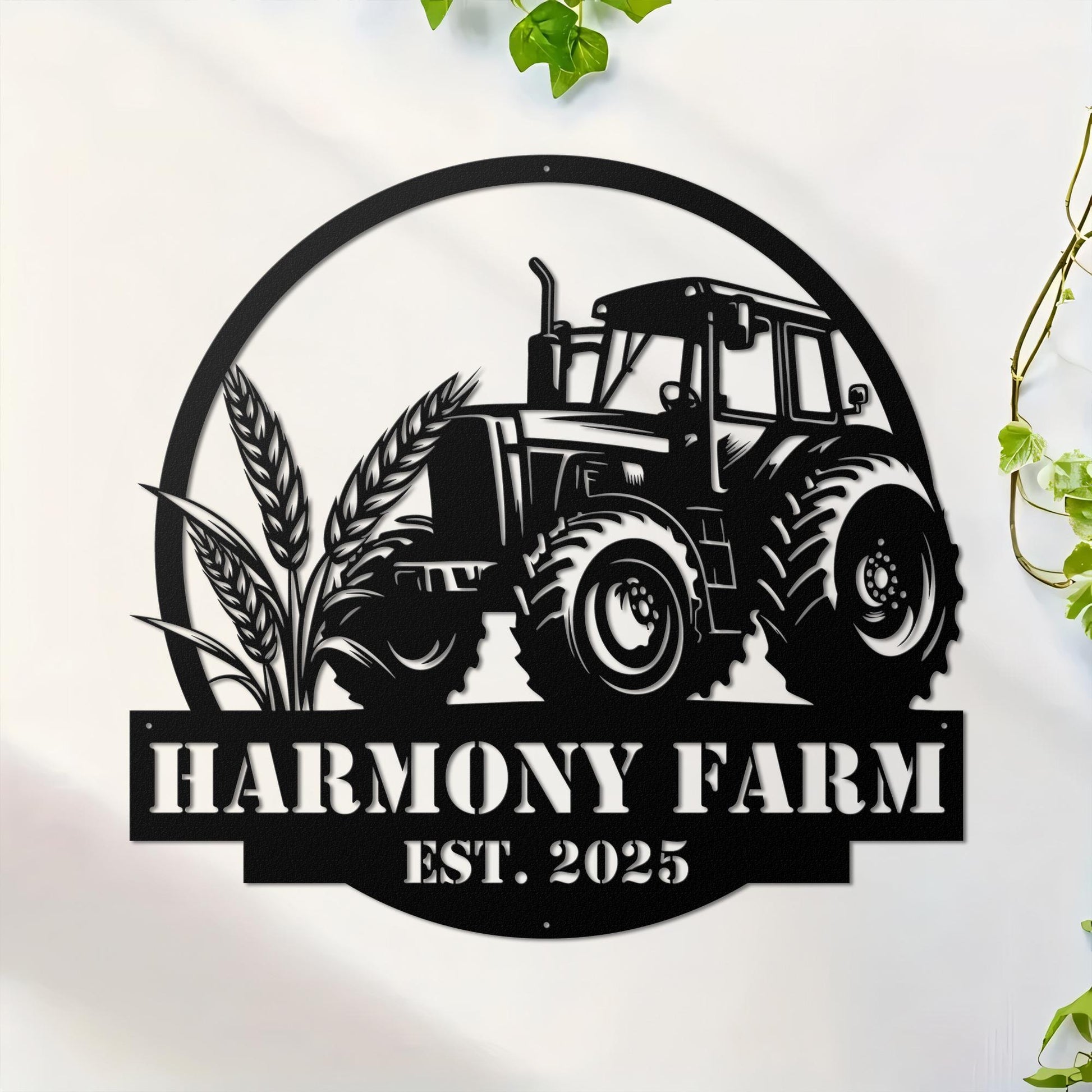 Customized Metal Tractor Sign, Personalized Metal Farm Name Sign, Farm Barn Sign, Farmer Gift, Farmhouse Tractor Decor,Custom Farm Name Gift