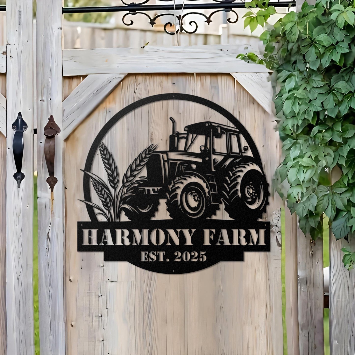 Customized Metal Tractor Sign, Personalized Metal Farm Name Sign, Farm Barn Sign, Farmer Gift, Farmhouse Tractor Decor,Custom Farm Name Gift