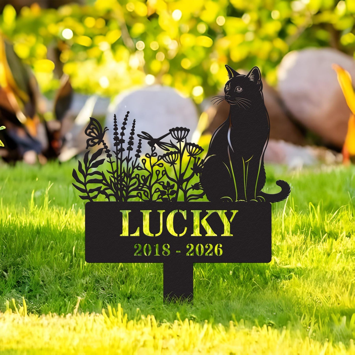 Personalized Pet Memorial for Cat - Custom Metal Sign